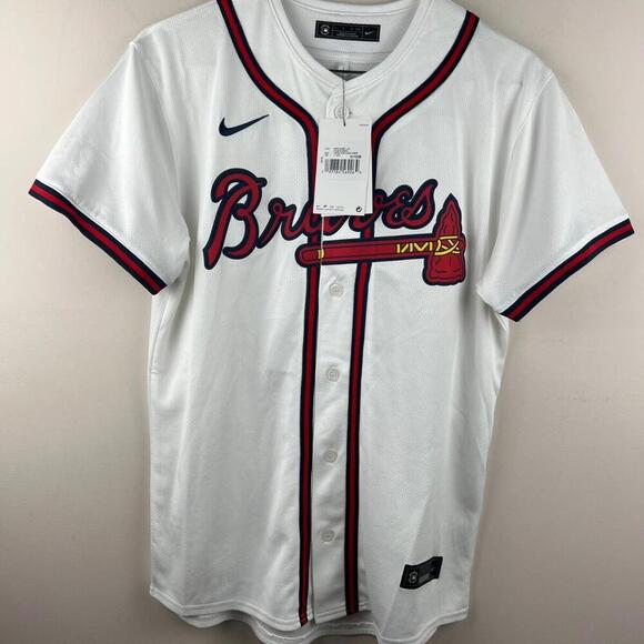 Nike Atlanta Braves Women’s Home Jersey Carter #3 White MLB Limited Size L 14/16 - Picture 1 of 8